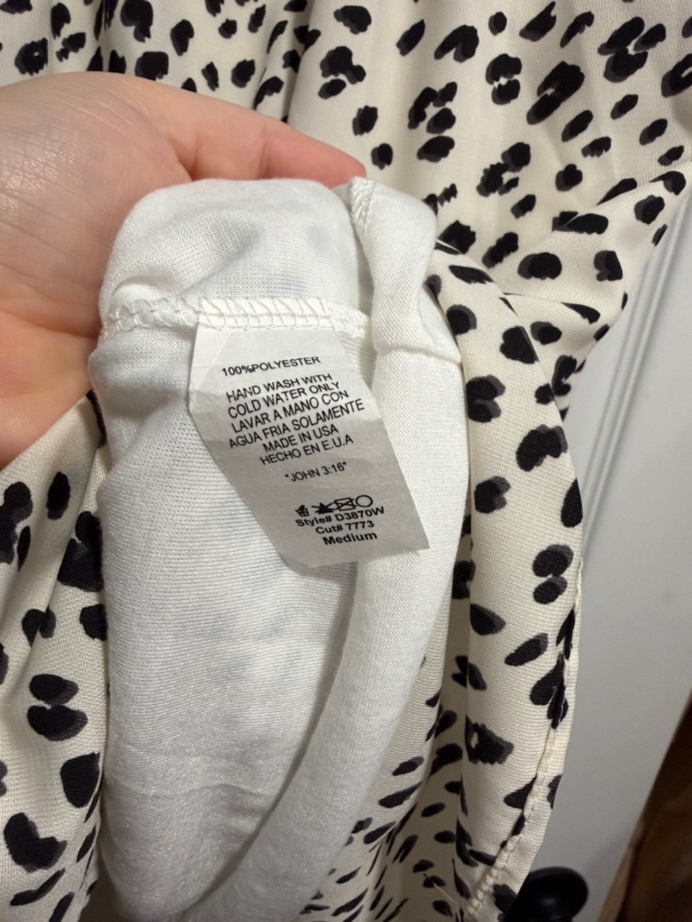Beeson River Black and Ivory Printed Scoop-Neck Top - Picture 4 of 5